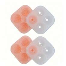 1pc Ice Cube Mold Rose Ice Cube Tray - Multipurpose Mold, Suitable For Chocolate, Pudding, Jelly, Candy And Ice Cubes - Ideal For Cocktails, Whiskey, Iced Tea, Smoothies And Kids Snacks - Easy To Use And Clean - Multicolor - View 3