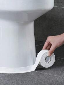 1 Roll 3.8cm X 5m White Self-Adhesive Caulk Tape, High Adhesive, Waterproof, Mold-Proof, Oil-Resistant Sealant Tape For Bathroom, Kitchen, Toilet, Bathtub, Sink, Wall, Etc.