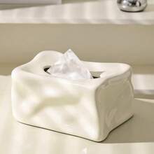 Une boîte à mouchoirs en céramique de style Ins, décorée de strass et de motifs candy. Boîte de rangement pour mouchoirs au design unique et travail tridimensionnel, décorative pour la maison