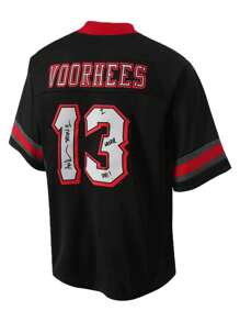 Atonmore Freundin Stil Herren 13 schwarzes American Football Trikot Lässig Kurzarm Stickerei und genähtes V-Ausschnitt T-Shirt Party Rugby Sport Oberteil