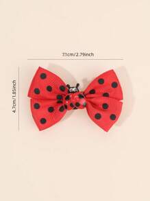 2pcs Red Ladybug Hair Bows For Girls Cute Laybug Grosgrain Ribbon Bow Alligator Clips Adorable Polka Dot Ladybug Insect Bow Hair Clips Birthday Holiday Gifts Bow Barrettes Girls Pigtail Bow Hairpins Kids Hair Accessories