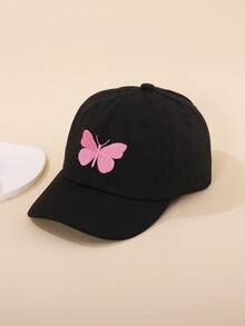 1pc Kids Butterfly Embroidery Casual Versatile Outdoor Sun Shading Baseball Cap - Butterfly Baseball Cap - View 13
