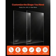 Plexiglass Acrylic Sheets, 2-Pack Plastic Sheet, 24 X 48 Inch 1/8 Inch Thick Clear Plastic Cast Transparent Glass For Crafting Projects, Replacement Picture Frame Glass, DIY Display, Easy To Cut - 24*48inch - View 5