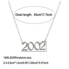 1 pieza Collar con colgante simple y de moda para mujer con años del 1980 al 2025