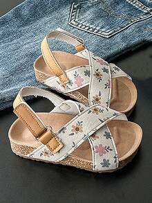 1 Pair Open Toe Comfortable Fashion Summer Beach Sandals For Girls - Beige - View 6