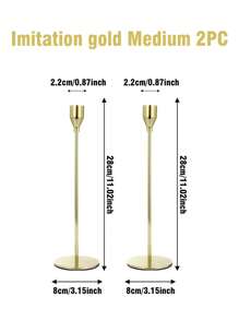 1/2/3/6 Pcs Candle Holder Set, Gold Metal Luxury Candle Stand, Home/Wedding/Romantic Dinner Decor, Room Decoration, Home Decor, Gift, Holiday Decoration