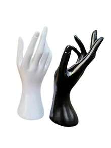 1pc Hand Shaped Jewelry Rack, White Creative Jewelry Display Rack For Household, Gift For Valentine's Day Summer Necessity For Women Storage Organizer Gift Travel Back To School,Room Decor - Multicolor - View 5