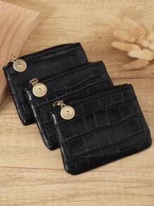 Women Pu Zip Crocodile Fashion Small Lightweight Fashion For Anniversary For Birthday Gift For Gift White-Collar Workers For Male For Female For Women Wallet Mini Wallet Purse Wallet Coin Wallet Wallet