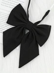 1pc Adjustable Pre-Tied Bow Tie, Suitable For Girls, Preppy Style