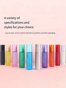 5 szt. 10 ml matowe szklane butelki z kulką - wymienne fiolki na olejki eteryczne, pojemniki na próbki perfum, kosmetyki podróżne | Bezzapachowy, trwały materiał szklany (puste butelki)