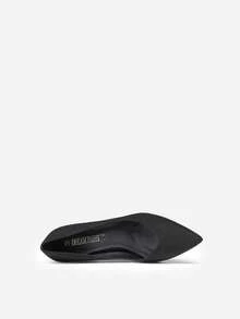Women's Chunky High Heel Shoes With Pointed Toe - Black - View 8