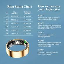 Smart Ring Health Tracker For Men And Women With Charging Case For Better Battery Life, Fitness Tracker With Steps, Exercise, Calories, Sleep Monitoring, Gift For Men, Gift For Boyfriend, Black, Silver, Gold - 金色 - 查看 3