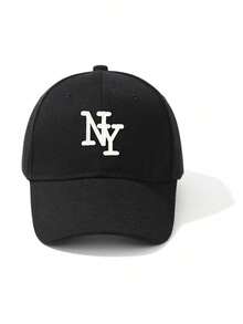 Șapcă de baseball pentru femei, culoare solidă, brodată cu literă NY, elegantă și versatilă, potrivită pentru primăvară, vară, toamnă, sporturi în aer liber și uz zilnic, 1 buc. - Broderie NY - Vizualizare 10