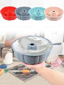 10-Inch Multi-Color Silicone Adhesive Cake Mold Set/Easy-Release Non-Stick Round Cake/Bread Baking Mold/Holiday Dessert Baking Plate-Multi-Color Cake Baking Mold-Holiday Dessert Mold-Home Baking Plate-Chocolate Cake Mold-"Convenient Multi-Color Cake Plate: Enhance Your Home Baking Experience"-Food, House, Camping, Spraying, Decoration, Home - Multicolor - View 11