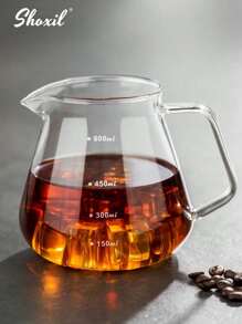 shoxil 2 Stücke/Set, Kaffeefilter Set, Glaskaffeetopf und Filterkanne mit Bambusständer, Glaskaraffe und Kaffeefilter, Tropfkaffeemaker Set für Zuhause oder Büro, 1-4 Tassen