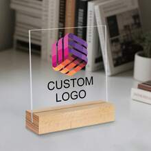 1 Rustic Wooden Place Card Holder + Acrylic Custom Desk Ornament - Elegant Table Number Stand, Suitable For Weddings, Parties, And Events, Postcard Holder, Acrylic Sign, Dinner - Multicolor - View 8