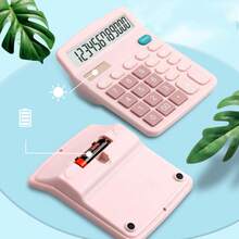 12 Digit Desktop Calculator With Large LCD Display, Office Calculator, Dual Power (Black, Pink And Blue) - Màu xanh lam - Xem 11