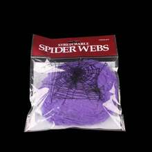 1pc Spider Web Prop + 1pc Spider Web + 2pcs Spiders, Multi-Color Option, Room Decor, Escape Room Decor, Horror Atmosphere Decorative Accessory (Random Packaging) - Multicolor - View 9