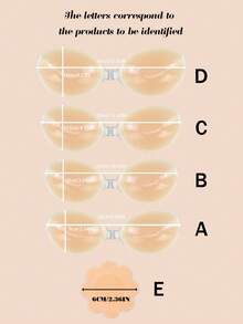 1片装防水硅胶文胸，有A、B、C、D、E包装可选，购买前请务必查看对应包装，免责声明：E码非商品尺码E为10片装花型无纺布花型胸垫，介意勿拍！ - 杏色 - 查看 8