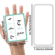 28pcs Arabic Alphabet Flash Cards For Beginners, Educational Arabic Language Learning Tool,Arabic Alphabet Learning Cards For Beginners Portable Study Tool With Visual Letter Recognition Aid School Supplies,Back To School - one-size - View 3