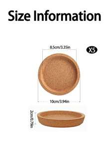1pc/5pcs/6pcs Round Japanese Soft Cork Cup Mat Coaster Heat Insulation Mat Raised Creative Tea Cup Saucer Coffee Pad, Retro Round Small Tea Cup Pad, Bohemian Style Decor Mat For Restaurant