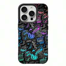 Anime 1pc Graffiti Graphic Design Silicone Shockproof Phone Case Compatible With IPhone Waterproof Anti-Fall Scratch Resistant - Multicolor - View 3
