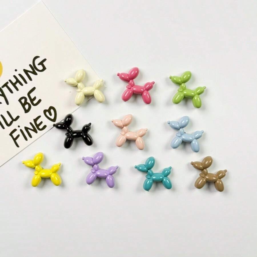 5/10 pezzi - Adesivi magnetici per frigorifero con palloncini colorati a forma di cucciolo - Decorazioni kawaii per frigorifero e lavagna, perfetti per decorare cucina e ufficio, ideali come regalo per Natale e Ognissanti, magneti per frigorifero, utensili da cucina, decorazione per la casa, adesivi