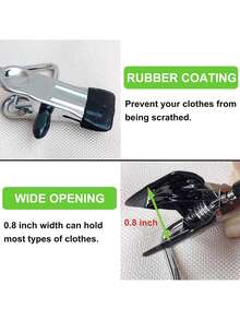 10pcs Multi-Function Clothes Drying Clip Hooks For Home - Black - View 5