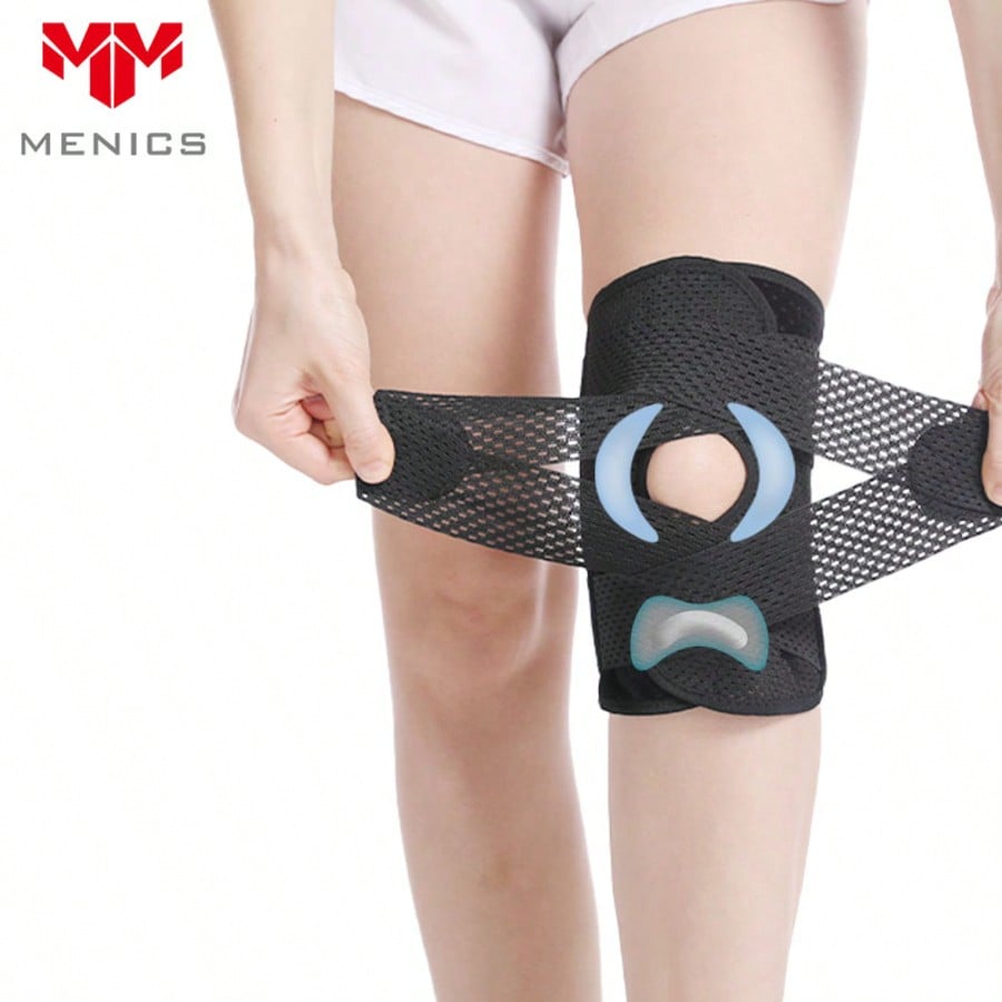 Pieza Rodillera ajustable y transpirable Soporte de compresión para estabilizar la rodilla para actividades deportivas y al aire libre