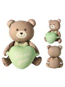 一件式拥抱泰迪熊气球，情人节装饰，婚礼装饰，新娘送礼会装饰，婴儿送礼会派对装饰，室内外装饰