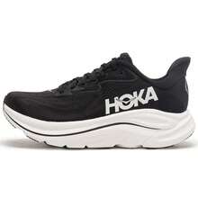 Hoka Zapatillas de correr Clifton 10 para mujer, de ancho amplio, zapatillas de entrenamiento acolchadas 1162050-BWHT - Blanco y negro - Ver 1