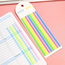 160张薄条标签贴PET索引标签用品开学季学生课本贴纸办公分类标签纸防水便签家用生活用品 - 彩色 - 查看 1