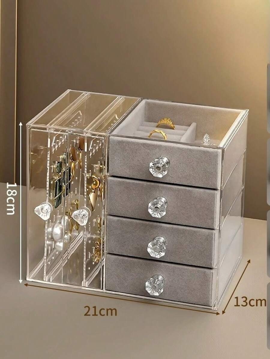 قطعة واحدة من رف منظم مجوهرات متعدد الطبقات للطاولة، حامل أنيق للأقراط وعرض عصري لعقود، لتخزين المجوهرات بكفاءة، مثالي لديكور المنزل وأفكار هدايا، مناسب للمناسبات الخاصة واحتفالات العطلات، يعزز مساحتك بحلول تنظيم أنيقة