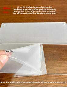 1pc-Tủ đựng mỹ phẩm Acrylic, Giá trưng bày trong suốt nhiều lớp, Thích hợp đựng nước hoa, sản phẩm chăm sóc da, mỹ phẩm, phòng tắm, phòng ngủ, trang trí nhà cửa, Thiết kế hình thang chắc chắn và gia cố - Trong sáng - Xem 7