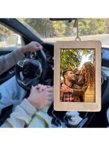1 pezzo di molletta parasole per foto in acrilico, molletta parasole magnetica, decorazione auto, regalo di coppia, regalo di San Valentino, portafoto