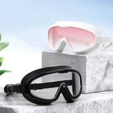 Large Frame Swimming Goggles, Transparent Anti-Fog Waterproof Swim Glasses For Men And Women, Professional Swimming Goggles With Wide Clear Vision And Comfortable Fit