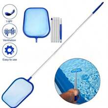 1pc Swimming Pool Cleaning Supplies, Shallow Water Skimmer Net, Ordinary Shallow Water Leaf Net, Beach Essentials, Beach Accessories, Pool Float
