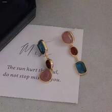 1 Pair Fashion Sweet Mix-Color Geometric Earrings - Multicolor - View 5