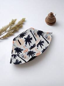 2-In-1 Daisy Bohemian Polyester Printed Reversible Bucket Hat, Unisex For Spring & Summer