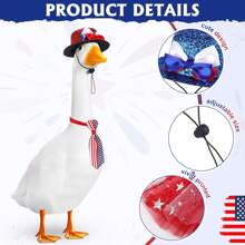 Hawaiian Luau Porch Goose Outfit For Lawn 23'' Plastic Goose Clothes Costume Summer Outdoor Decor