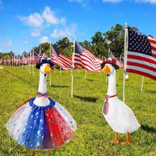 Hawaiian Luau Porch Goose Outfit For Lawn 23'' Plastic Goose Clothes Costume Summer Outdoor Decor