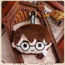 Harry Potter Series Plush Magic Hanging Bag Decor - Harry Potter Head Charm, Wand, Hogwarts School Keychain Charm, Harry Potter IP Merchandise, Collectible Gift For Fans