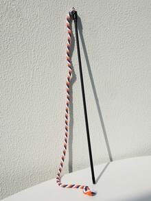 PETSIN Juguete interactivo para gatos con varita de colores variados y campana para ejercitar y entretener