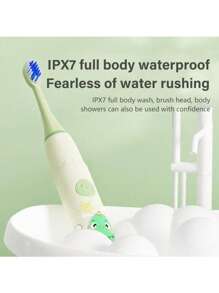 1 pieza Cepillo de dientes eléctrico recargable/a batería con 6 cabezales de cepillo, 1 modo de velocidad para la versión a batería, 4 modos de velocidad para la versión recargable