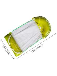 1pc,PVC Inflatable Floating Float On Water, Watermelon Inflatable Hammock, Pineapple And Orange Inflatable Floating Bed Lounge Chair, Strawberry Water Bed, Inflatable Swimming Pool Float, Floating Hammock, Portable Inflatable Floating Lounge With Many Functions, Comfortable Floating Chair, Suitable For Outdoor Beach Swimming Pools During Travel, Essential In Summer[Air Pumps Are Not Included] - Multicolor - View 12