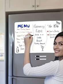 Magnetic Dry Erase Calendar For Refrigerator - Includes 2 Free Markers And 1 Magnetic Whiteboard Eraser, Perfect For Kitchen Organization And Office Use, Refrigerator Accessories,School Supplies,Back To School