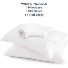 Bedsure Queen Sheet Set, Cooling Sheets For Queen Size Bed Set, Rayon Derived From Bamboo, Breathable & Soft Deep Pocket Up To 16 Inches, Hotel Luxury Silky Bedding, Bedsheet & Pillowcases, Dark Grey - 02 - 白色 - 查看 6