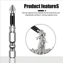 12-Pack Magnetic Screwdriver Bit Set | S2 Alloy PH/Hex/Torx Tips - Rust-Resistant & Anti-Slip | Precision Electronics/Furniture/Auto Repair Kit | Fast Shipping - Silver - View 6