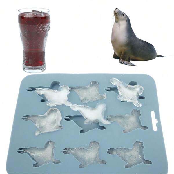 1pc Seal Shaped Silicone Candy, Ice Cube, Cookie, Chocolate Mold, Suitable For Party & Chilled Desserts