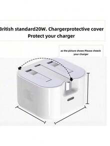 5件套英规20W充电器保护套，兼容 16 Pro Max，数据线防断，蝴蝶结充电器头壳 - 彩色 - 查看 6